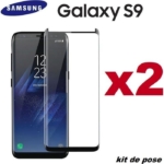 Película protectora de vidrio templado de 2 piezas para Samsung Galaxy S9 18