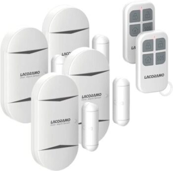 Lacoramo - 4 sensores para puertas y ventanas y 2 mandos a distancia 2