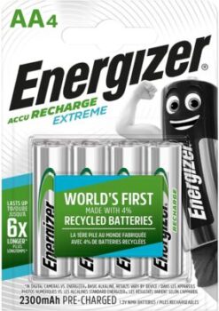 Pilas recargables AA de Energizer, Accu Recharge Extreme 4