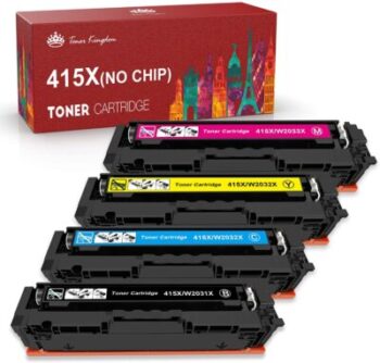 Toner Kingdom - Paquete de 4 tóneres para HP Color Laserjet Pro 7