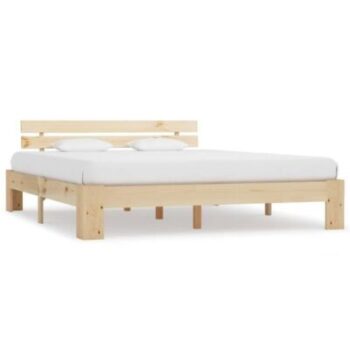 Marco de cama de madera de pino macizo 9
