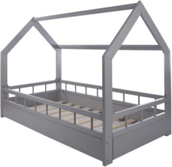 Velinda - Bed cabane gris 1