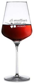 Copa de vino con grabado "Le Meilleur Papi du Monde" - Amavel 19