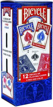 Bicycle - Juego de 12 barajas estándar de cartas azules y rojas: 3