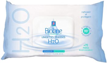 Biolane 72 toallitas limpiadoras gruesas H2O ecorecharge 6