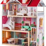 TOP BRIGHT- Casa de muñecas de madera con muebles y ascensor 9