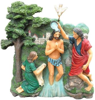 Decoración escultórica del bautismo de Jesús 31