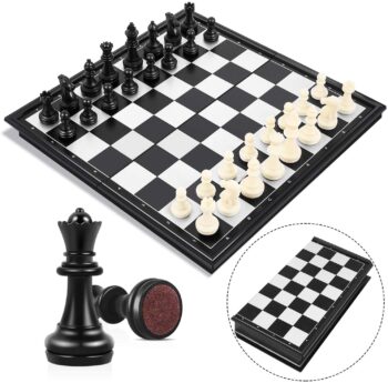 Juego de ajedrez magnético plegable de lujo 33