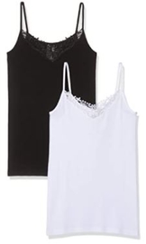 Camiseta de tirantes blanca/negra - Sólo 8