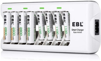 EBL - Cargador de batería recargable de 8 ranuras 5