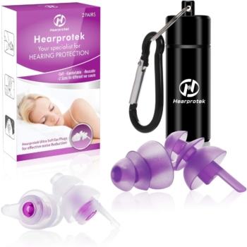 Hearprotek, 2 pares de tapones para dormir 5