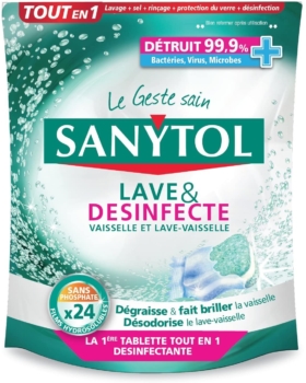 24 pastillas desinfectantes Sanytol todo en uno 6