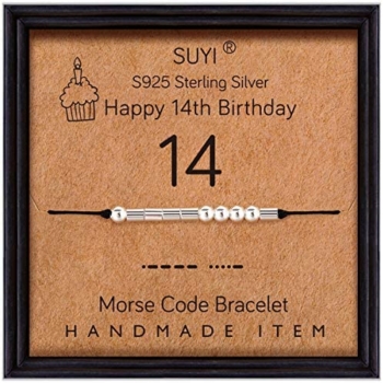 Suyi Pulsera Código Morse Regalos de cumpleaños 40