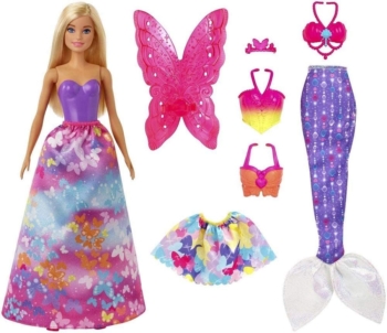 Barbie Dreamtopia 3 in 1 box set: princesa, sirena, hada 63