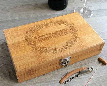 Caja de camarero de vinos y accesorios personalizables 41