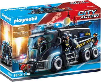 Playmobil Camión de policía de élite con sirena y luz intermitente 14