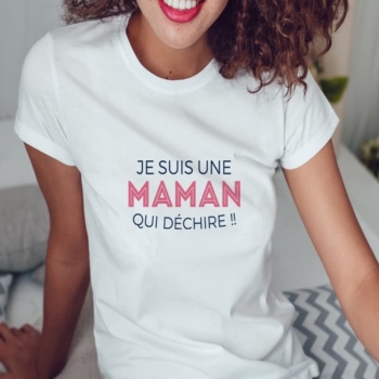 Camiseta blanca personalizable de mujer - Colección "Je déchire 48