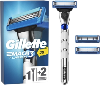 Maquinilla de afeitar Gillette Mach3 Turbo + 2 cuchillas de recambio 1
