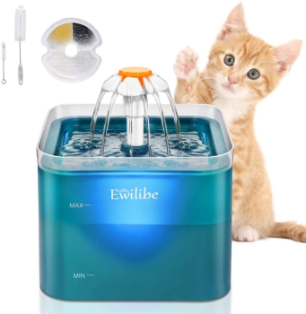 Fuente de agua Ewilibe para gatos 10